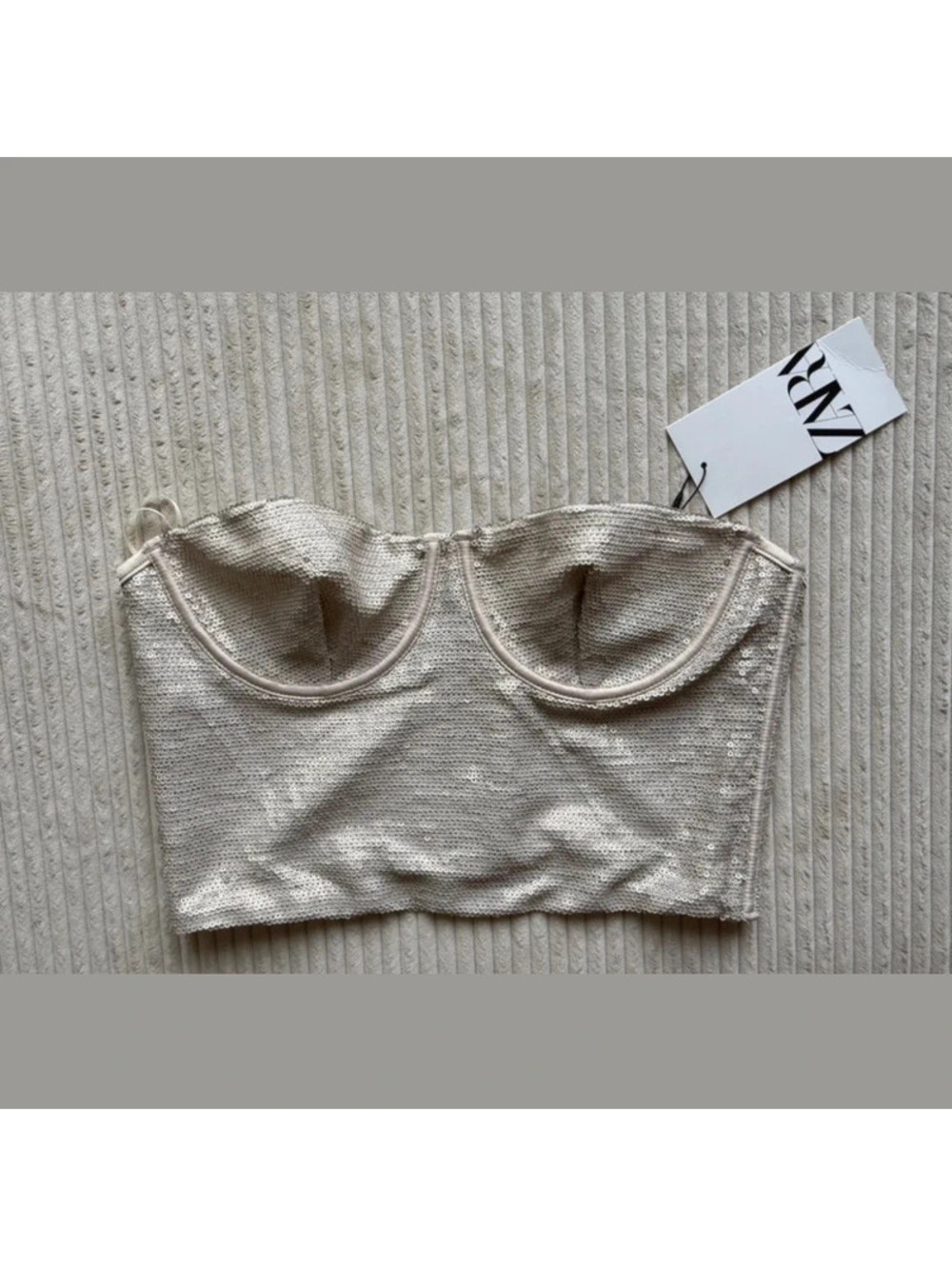 Zara Women’s Sequin Corset Tube Top